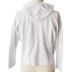 Michael Kors White Cotton Waffle Knit Pullover Hoodie Sweatshirt ~ Women's XL Photo 2