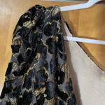 Handmade Vtg 80s Black Gold Burnout Velvet Floral Formal Dress Size S/M Gothic Glam Witch Photo 12