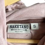Naketano  Mandy Cowl Neck Hooded Sweatshirt Blush Pink Size Small Photo 5
