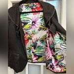 The Collective Works of Berek Art To Wear Zipper Leopard Jacket Plus Size 2X Black Photo 4