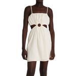 Faithfull the Brand NWT Linen Cut-Out Mini Dress Zuma Size 10/XL Photo 3