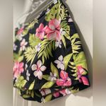 Catalina VTG Retro 80s  Black Pink & Green Tropical Floral Hawaiian Mini Skort Photo 4