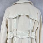 Bebe  Womens Belted Pea Coat S Minimalist Y2K Outerwear Parisian Chic Old Money Photo 7