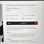 Lululemon Fleece Gloves M/L Allspice NWT Photo 4