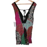 Urban Outfitters NWOT Womens  Black Blue Pink Patchwork Sleeveless Romper Size 8 Photo 1