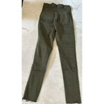 Free People  Olive Green Skinny Jeans  Cropped Ankle High Rise Boho Size 24 Photo 1