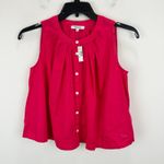 Madewell Button Front Tank Sleeveless Cotton Blouse Watermelon Relaxed S NWT Photo 6