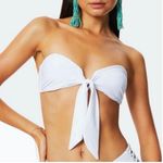 Ramy Brook  White Venus Tie Front Adjustable Sweetheart Swim Bikini Top Size S Photo 2