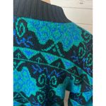 Dana Smith vintage sweater Pullover Metallic 80s USA Paisley Cottage Acrylic Size L Photo 8
