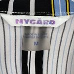 Peter Nygard Nygard blazer jacket women's M open front striped cropped career office nautical Photo 5