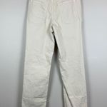 Good American Jeans Women's 6/28 Ivory Denim Straight Leg Icon Cutout Bone Retro Photo 3