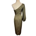 Shona joy  Luxe Tie Front One Shoulder Dress in Pine AU6/US2 Photo 9