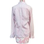 Frank & Eileen  Barry Linen Long Sleeve Shirt Pink Pineapples $258 XS Button Up Photo 3