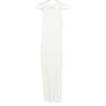 SKIMS Womens Ribbed Knit Soft Lounge Cut Out Maxi Dress Size 2X Marble White Photo 2