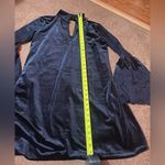 DO+BE  black with laced bell sleeves velvet dress S Photo 7