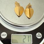 Kate Spade New York Worn Gold Metal Petal Drop Earrings 21g. Photo 7