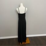 Vintage Y2K Byer Too Dress Maxi Floral Square High Neck Spaghetti Straps Black Size M Photo 7