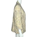 Susan Graver  Blazer Womens Small Jacket Cream‎ Paisley Embroidered Neutral Chic Photo 1