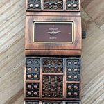 Kessaris Ladies Watch Copper Color Bracelet Orange Crystals Copper Dial Photo 3