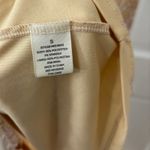 VTG Y2K Mesh Overlay Floral Babydoll Mini Dress Butter Yellow 70s Ruffle Hem S Orange Photo 2