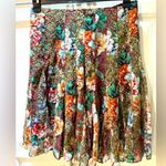Floral Women's Skirt Size 6 Green Photo 0