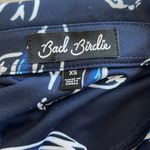 Navy Fish Print Bad Birdie Sleeveless Top. Size XS Blue Photo 3