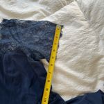 ASOS  Navy Blue Maxi Dress with Lace Detail Photo 7