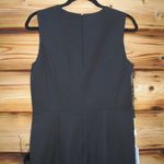 Mac Duggal 11626 Black Sleeveless Faux Wrap Dress with Feather Detail Photo 10