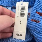 Old Navy  Strapless Maxi Dress Smocked Bodice Paisley Print Blue Red S Photo 4