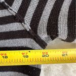 Eliza J  Kelly green black grey stripe sweater dress size Large pockets Photo 5