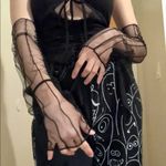Mesh Fishnet Long Arm Warmer Gloves New Photo 5
