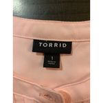 Torrid 1 Georgette Pintuck Blouse Womens Plus Sz 1X Button Office Church Career Photo 4