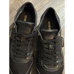 Diesel Black Gold Leather Mesh Sneakers Streetwear Shoes Goth Punk Emo 7 Photo 8