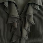 Maggie Barnes  Womens Oversized Top Size 2X Stretch Accordion Pleat Romantic Goth Photo 3