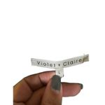 Violet+Claire  Green Long Bell Sleeve V-Neck Dressy Blouse Women Sz L Photo 6