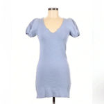 Urban Outfitters  | UO | Puff Sleeve Thea Sweaterknit Mini Dress Sky Blue Size M Photo 2