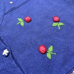 Blair Vintage Womens Large Sweater Vest Blue Cottagecore Floral Daisy Gingham Kitschy Photo 4