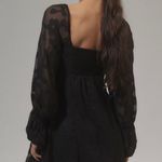 Urban Outfitters Black Floral Long Sleeve Mini Dress Photo 2