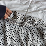 Ny Collection Womens Size Medium Polka Dot Blouse Long Sleeve Button Up Officechic Corpcore Photo 2