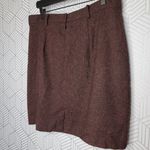 Burgundy Saks Fifth Ave Black Label Tweed Skirt Sz 14 Red Photo 4
