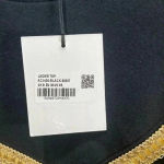 Glamorous  Black Sweatshirt with Gold Fringe Tassels Size Xs Photo 7