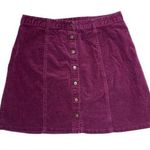 Forever 21  Maroon Corduroy A-Line Mini Skirt Size L Photo 0