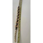 Ann Taylor Vintage Matte Gold and Black Leather Link Chain Necklace Quality 19” Photo 4