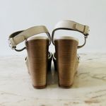 Coach  Hanson Tan Gray Jeweled Rhinestone Platform Wedge Heel Sandals - US 8 Photo 6