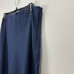 Madewell Linen Maxi Slip Skirt Juniper Berry Navy Minimalist Classic US 14 NWT Photo 12