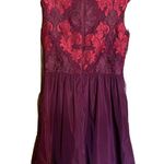 Taylor Womens Size 6 Burgundy Floral Lace Sleeveless Cocktail A Photo 2