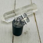 Lab Opal Cross Sterling Silver Ring Silver Photo 5