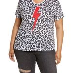 Chaser  Lightning Bolt Animal Print Graphic Crewneck T-Shirt Size 1X NWT Photo 0