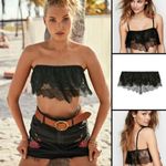 Victoria's Secret  Black Dream Angels Multi Way Strapless Bralette Bandeau Bra Photo 1