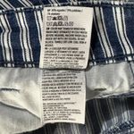 American Eagle SZ 8 Hi-Rise Shortie Jean Shorts Stripe NE(X)T Level Stretch Blue Photo 7